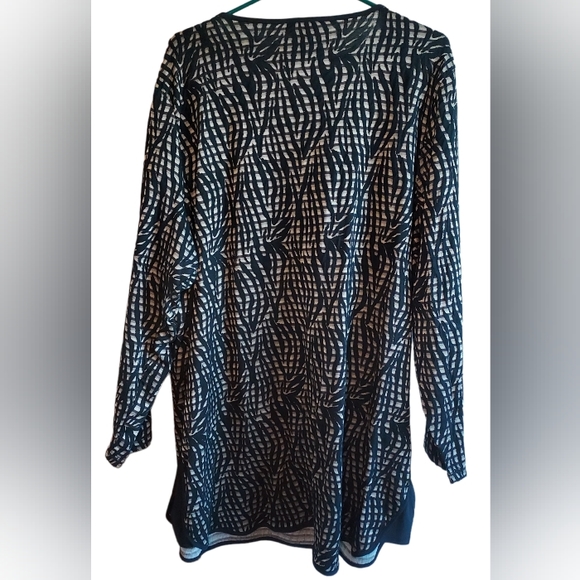NWOT black and tan long-sleeved shirt from cj banks, women's size 3X - Picture 2 of 8